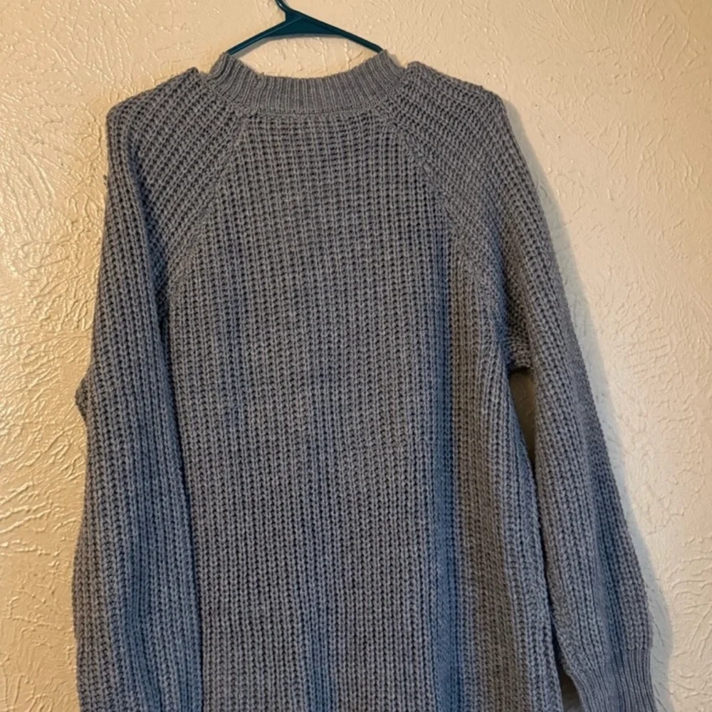 No Boundaries Gray knitted  sweater dress with Keyhole XXL